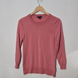 ✈️ J. Crew Tippi Soft Mauve Knit Merino Wool Top Size M